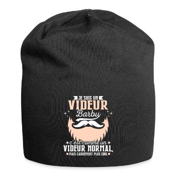 Barbe Humour Videur Barbu - Bonnet en jersey - noir - Devant