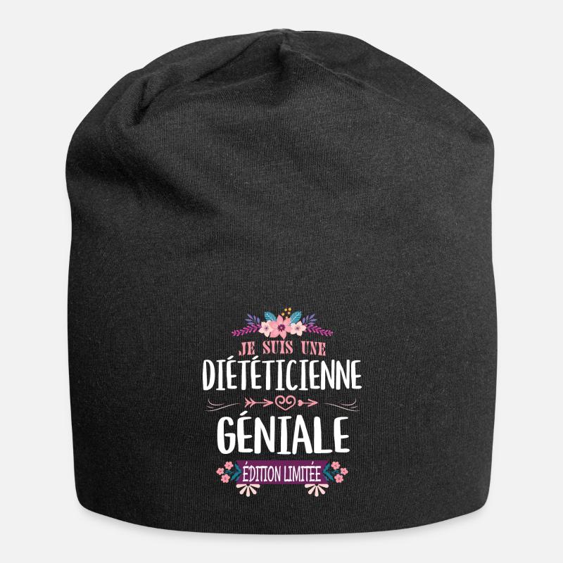 Édition Limitée Diététicienne Géniale - Bonnet en jersey - noir