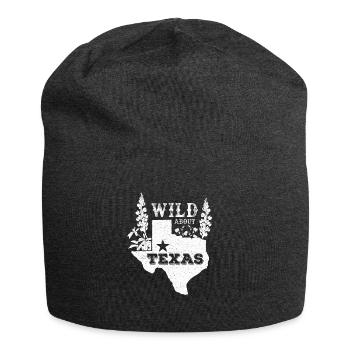 Wildflower Fields Wildflowers Bluebonnet - Jersey Beanie - charcoal grey - Front