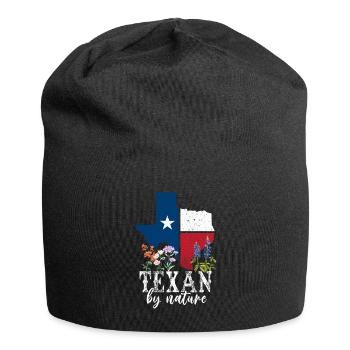 Wildflower Fields Wildflowers Bluebonnet - Jersey Beanie - black - Front