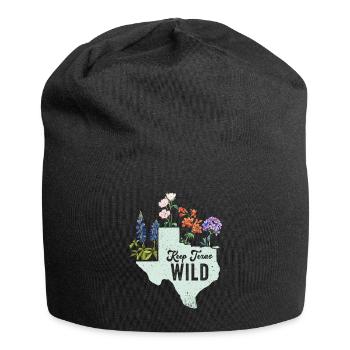 Wildflower Fields Wildflowers Bluebonnet - Jersey Beanie - black - Front