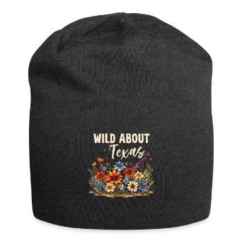 Wildflower Fields Wildflowers Bluebonnet - Jersey Beanie - charcoal grey - Front