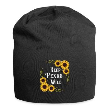 Wildflower Fields Wildflowers Bluebonnet - Jersey Beanie - black - Front