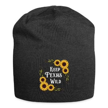 Wildflower Fields Wildflowers Bluebonnet - Jersey Beanie - charcoal grey - Front