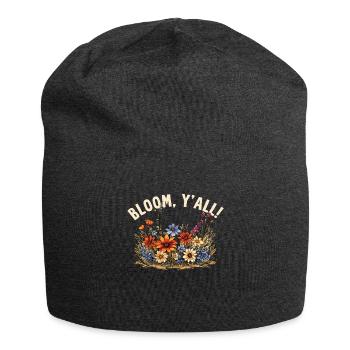 Wildflower Fields Wildflowers Bluebonnet - Jersey Beanie - charcoal grey - Front