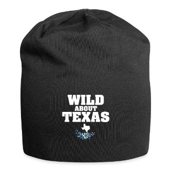 Wildflower Fields Wildflowers Bluebonnet - Jersey Beanie - black - Front