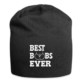 Best Boobs Ever - Jersey-Beanie - Schwarz - Vorne