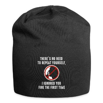 Il n’est pas nécessaire de vous répéter - Bonnet en jersey - noir - Devant