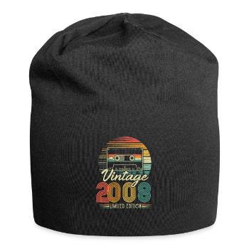 2008 geburtstag perspektive - Jersey-Beanie - Schwarz - Vorne