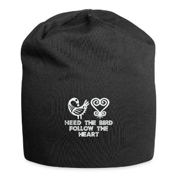 Sankofa Symbol Adinkra Ghana Black - Jersey Beanie - black - Front