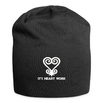 Sankofa Symbol Adinkra Ghana Schwarz - Jersey-Beanie - Schwarz - Vorne