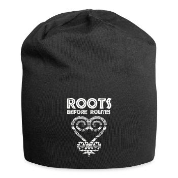 Sankofa Symbol Adinkra Ghana Schwarz - Jersey-Beanie - Schwarz - Vorne
