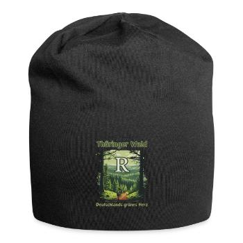 Thuringe-Le cœur vert de l’Allemagne-Rennsteig - Bonnet en jersey - noir - Devant