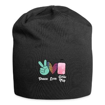 Week-end de filles Paix Amour Filles Voyage - Bonnet en jersey - noir - Devant
