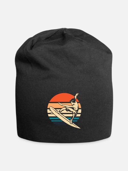 Surfer Surfen - Jersey-Beanie - Schwarz