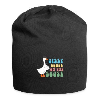 The stupid goose on the loose - Jersey Beanie - black - Front