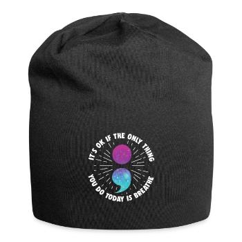 psycMental Health Warrior Purple And Turquoise - Jersey Beanie - black - Front