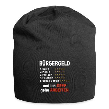 L’argent des citoyens et moi allons travailler - Bonnet en jersey - noir - Devant