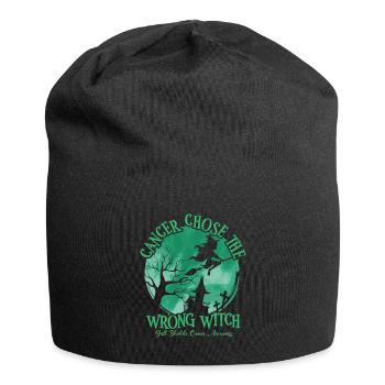Krebs Hexe Grün Gallenblasenkrebs - Jersey-Beanie - Schwarz - Vorne