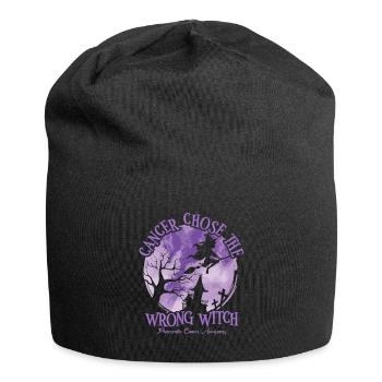 Cancer Sorcière Pancréas Violet - Bonnet en jersey - noir - Devant