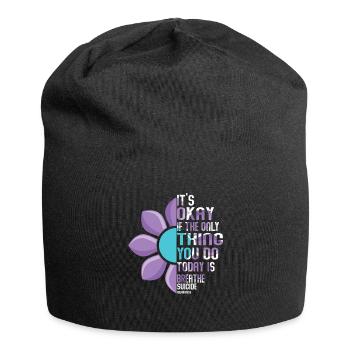 Sensibilisation à la prévention du suicide - Bonnet en jersey - noir - Devant