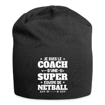 Super Coach Cadeau Pour Coach De Netball - Bonnet en jersey - noir - Devant