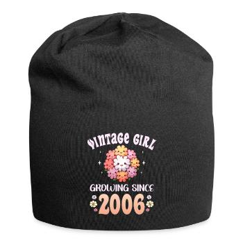 Vintage Year 2006 Birthday Woman 18 Year Old - Jersey Beanie - black - Front