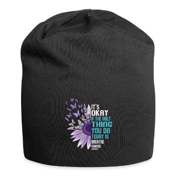 Sensibilisation à la prévention du suicide - Bonnet en jersey - noir - Devant
