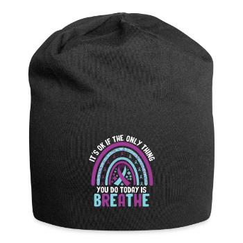 Sensibilisation à la prévention du suicide - Bonnet en jersey - noir - Devant