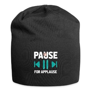 Gamer Gaming Game Pause - Jersey Beanie - black - Front