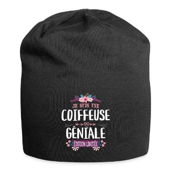 Femme Édition Limitée Coiffeuse Géniale - Bonnet en jersey - noir - Devant