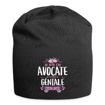 Femme Édition Limitée Avocate Géniale - Bonnet en jersey - noir - Devant