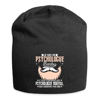 Barbe Humour Psychologue Barbu - Bonnet en jersey - noir - Devant