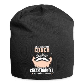 Barbe Humour Coach Barbu - Bonnet en jersey - noir - Devant