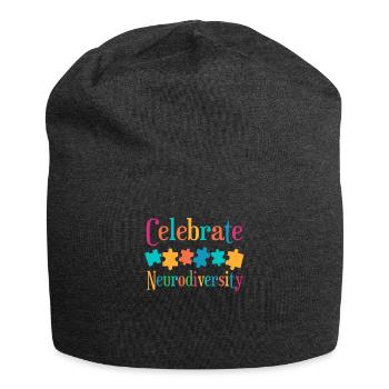 Celebrate neurodiversity - Jersey Beanie - charcoal grey - Front