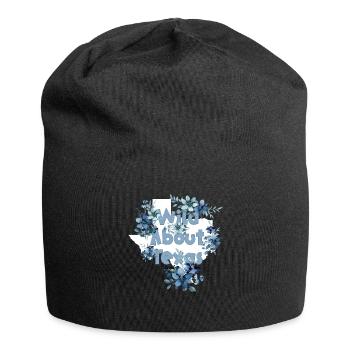 Wildflower Fields Wildflowers Bluebonnet - Jersey Beanie - black - Front