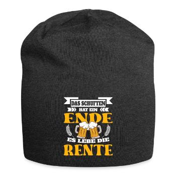 Das Schuften hat eine Ende es lebe Rente - Rentner - Jersey-Beanie - Anthrazit - Vorne