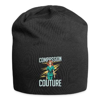 Krankenschwester Mode - Jersey-Beanie - Schwarz - Vorne