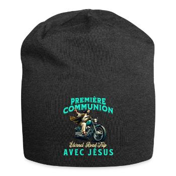 Jésus Humour Première Communion 1ère Communion - Bonnet en jersey - charbon - Devant