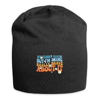 My Tummy Hurts But I'm Being Really - Jersey Beanie - black - Front
