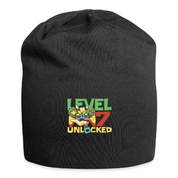 Gamer Gaming Level 7 Unlocked - Jersey Beanie - black - Front