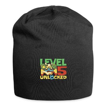 Gamer Gaming Level 5 Unlocked - Jersey Beanie - black - Front