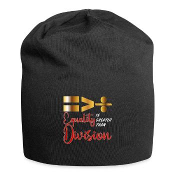Equality is greater than division Black History - Jersey-Beanie - Schwarz - Vorne