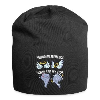 Wie andere meine Kinder sehen - Jersey-Beanie - Schwarz - Vorne