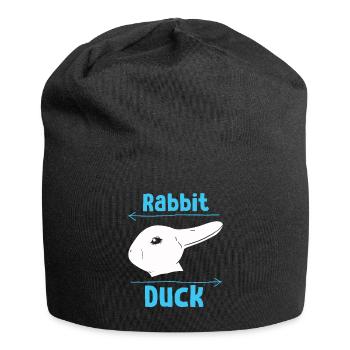 Wittgensteins Hasen-Enten-Illusion - Jersey-Beanie - Schwarz - Vorne