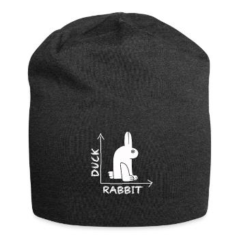 Wittgensteins Hasen-Enten-Illusion - Jersey-Beanie - Anthrazit - Vorne