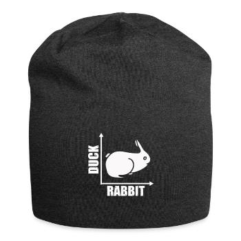 Wittgensteins Hasen-Enten-Illusion - Jersey-Beanie - Anthrazit - Vorne
