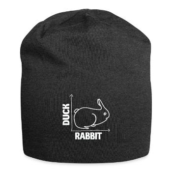 Wittgensteins Hasen-Enten-Illusion - Jersey-Beanie - Anthrazit - Vorne