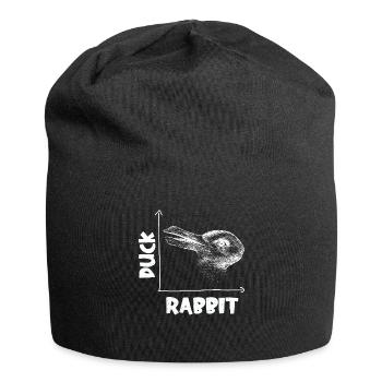 Wittgensteins Hasen-Enten-Illusion - Jersey-Beanie - Schwarz - Vorne