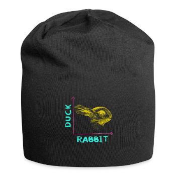 Wittgensteins Hasen-Enten-Illusion - Jersey-Beanie - Schwarz - Vorne